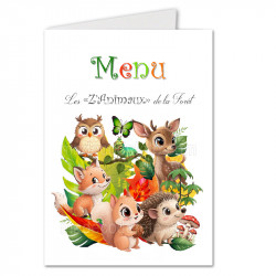 Menu Les "Z'Animaux" de la Forêt