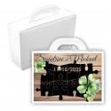 Valise dragées thème puzzle
