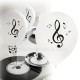 Ballons blancs musique clé de sol x 8