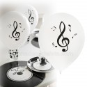 Ballons blancs musique clé de sol x 8