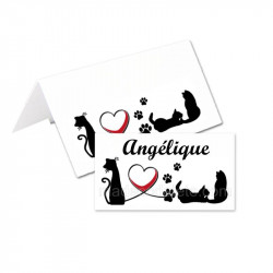 Porte-nom chats noirs (lot de 24)