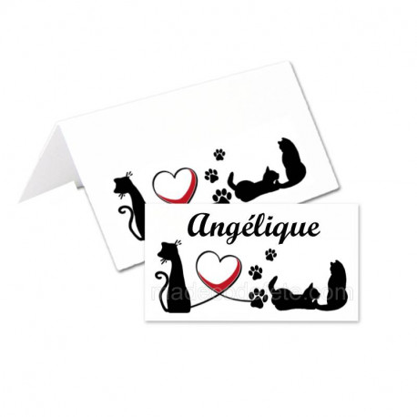 Porte-nom chats noirs (lot de 24)