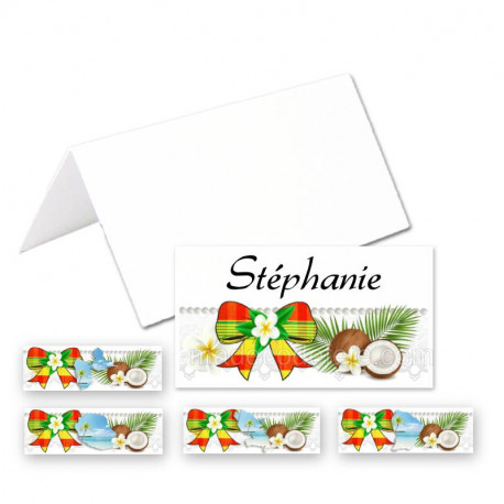 24 porte-noms noeud madras jaune