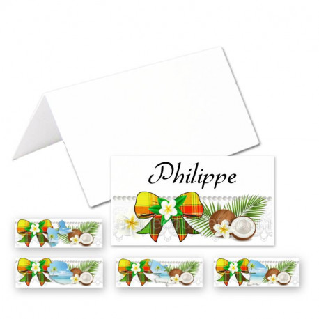 24 porte-noms noeud madras rouge