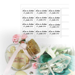 30 étiquettes transparentes dragées