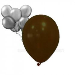 24 ballons nacrés marron