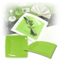 Assiette design 23 cm vert anis