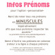 info personnalisation prénoms