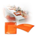Assiette design orange 18 cm