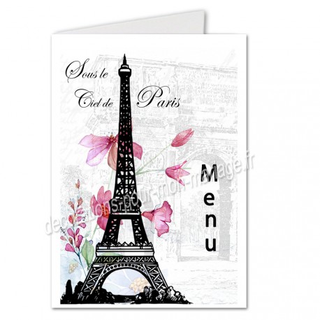 menu Paris tour Eiffel
