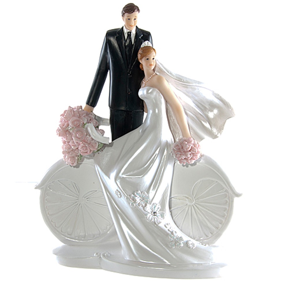 Figurine Mariage Couple De Maries A Velo Grande Figurine Mariage Velo