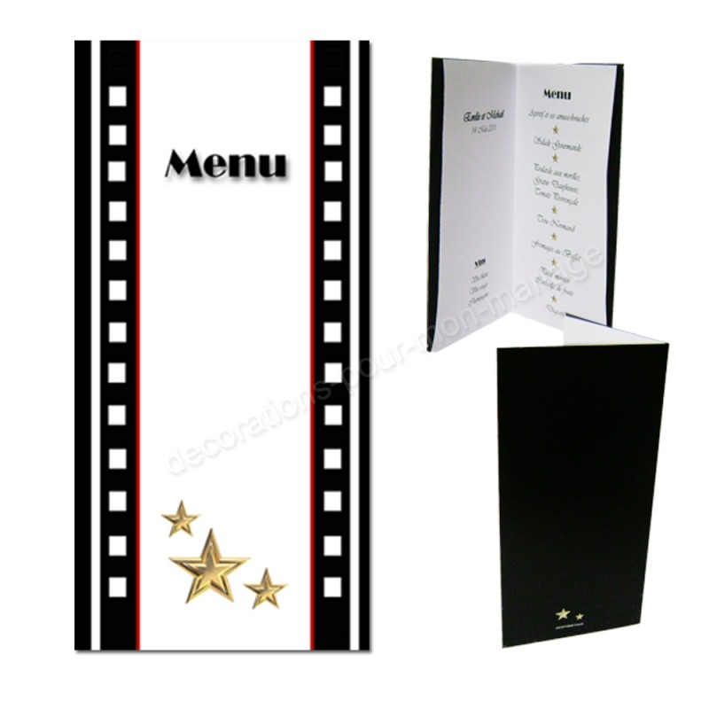 menu cinéma de mariage