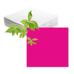 Serviettes papier rose fuchsia