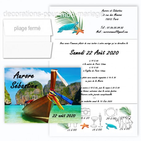 Le faire-part invitation en format triptyque