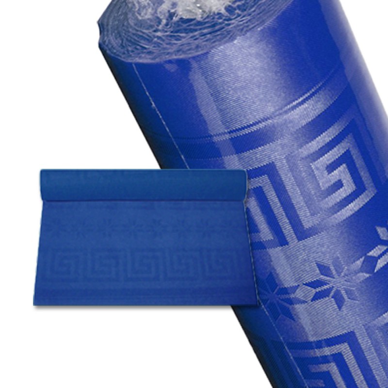 Nappe papier rouleau nappage bleu marine 25 m jetable