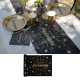 Chemin de table anniversaire noir et or