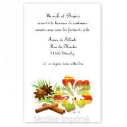 Invitation repas hibiscus jaune