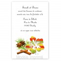 Invitation repas hibiscus jaune