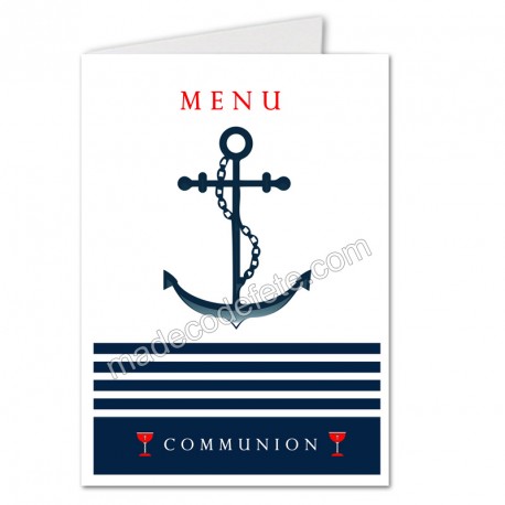 menu déco marin communion