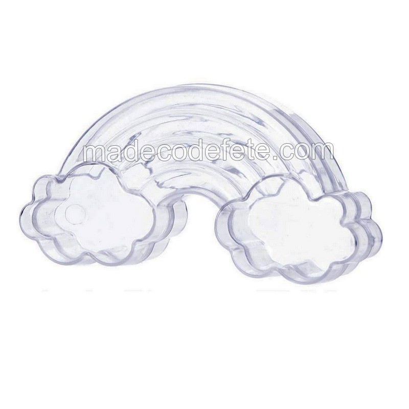 Contenant Dragees Arc En Ciel Plexi Transparent