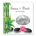 Faire-part zen lotus fuchsia