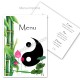 Menu zen yin et yang impression