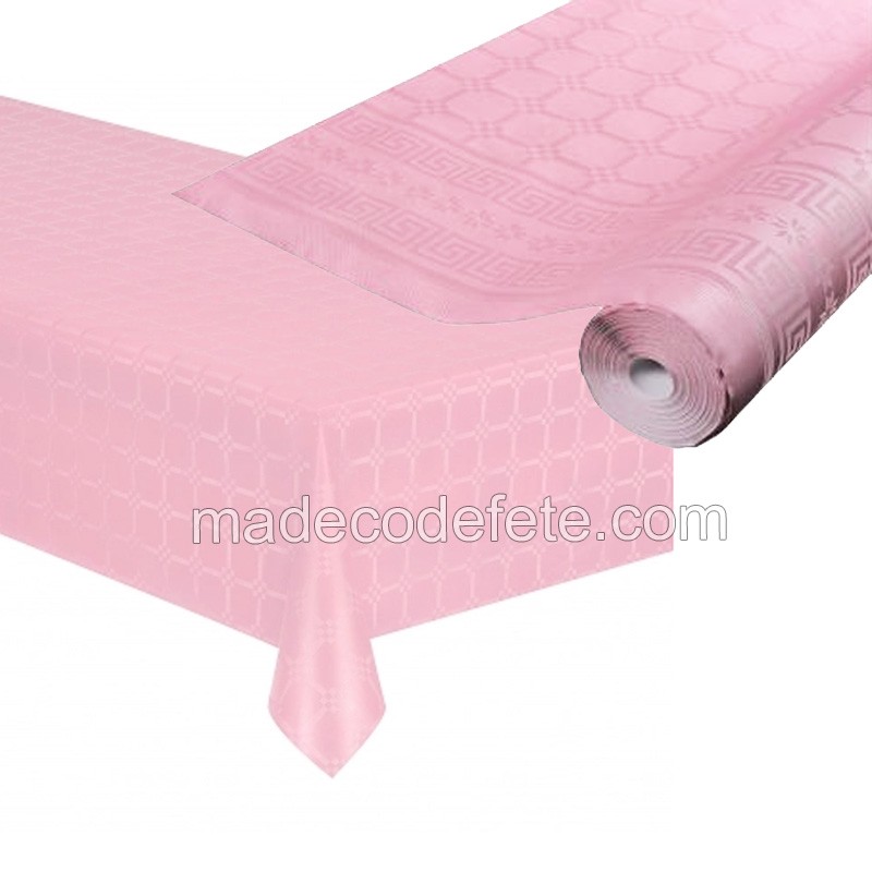 Nappe papier rouleau nappage rose 25 m jetable
