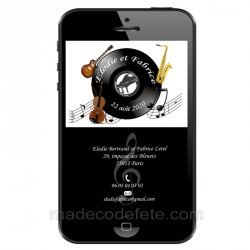 Faire-part numérique musique instruments