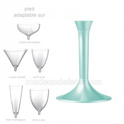 Pied verre vert jade