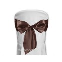 Noeud tissu satin chocolat