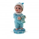 Figurine bébé doudou bleu