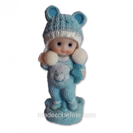 Figurine bébé pyjama bleu