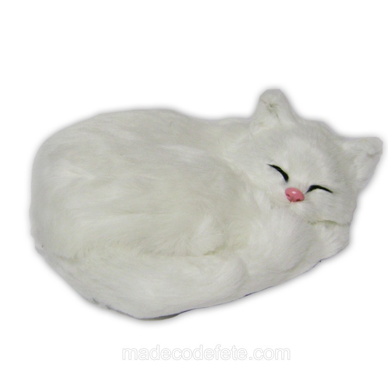 Deco Peluche Chat Blanc