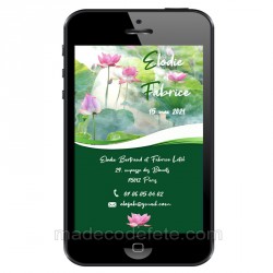 Faire-part numérique lotus zen