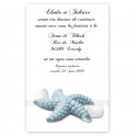 Invitation repas étoile mer bleue