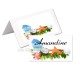 Porte-nom cadre tropical (lot de 24) carte Guyane