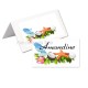 Porte-nom cadre tropical (lot de 24) carte Martinique