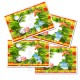 urne madras jaune tropicale avec cartes dom-tom