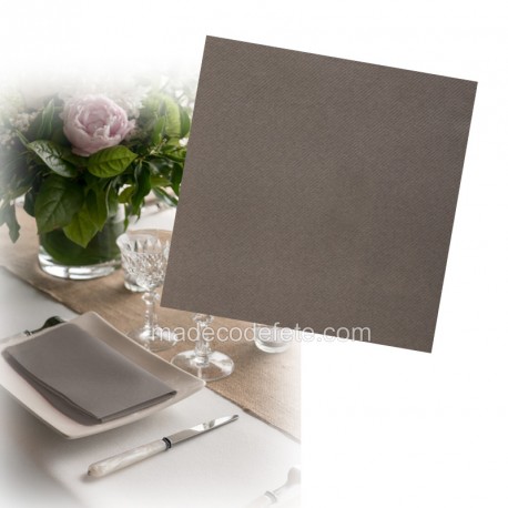 Serviette intissée taupe