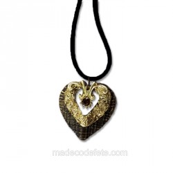 Collier pendentif métal coeur