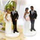 Figurine mariés noirs