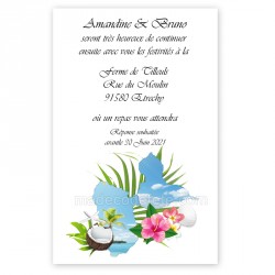 Invitation repas carte Guadeloupe