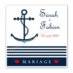 Faire-part mariage marin