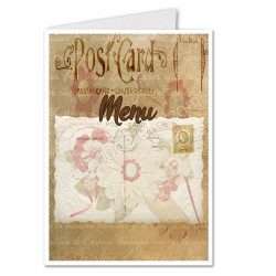 Menu rétro postcard