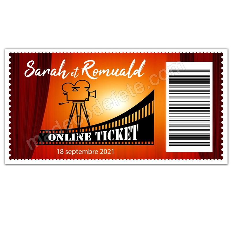 Faire Part Ticket Cinema Faire Part Ticket Cinema