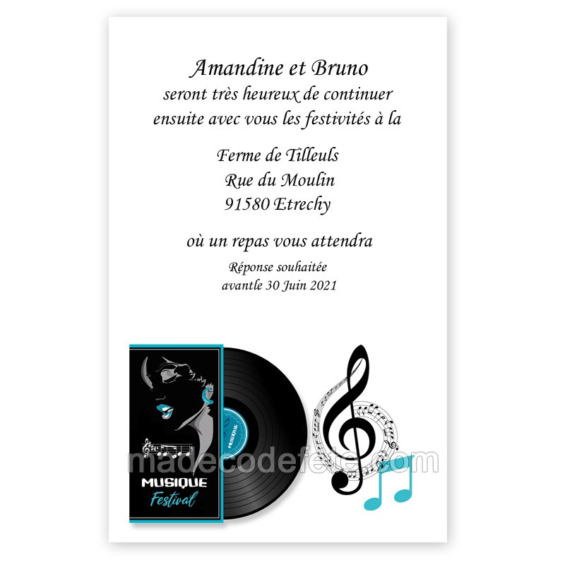 Invitation Repas Festival Musique Invitation Repas Festival Musique