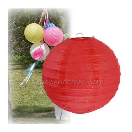 Boule japonaise rouge 30 cm