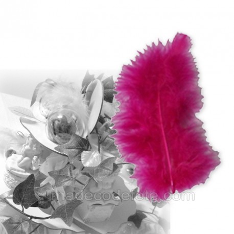 20 plumes décorations fushia