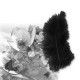20 plumes décorations noires