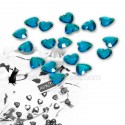 50 coeurs diamants turquoise